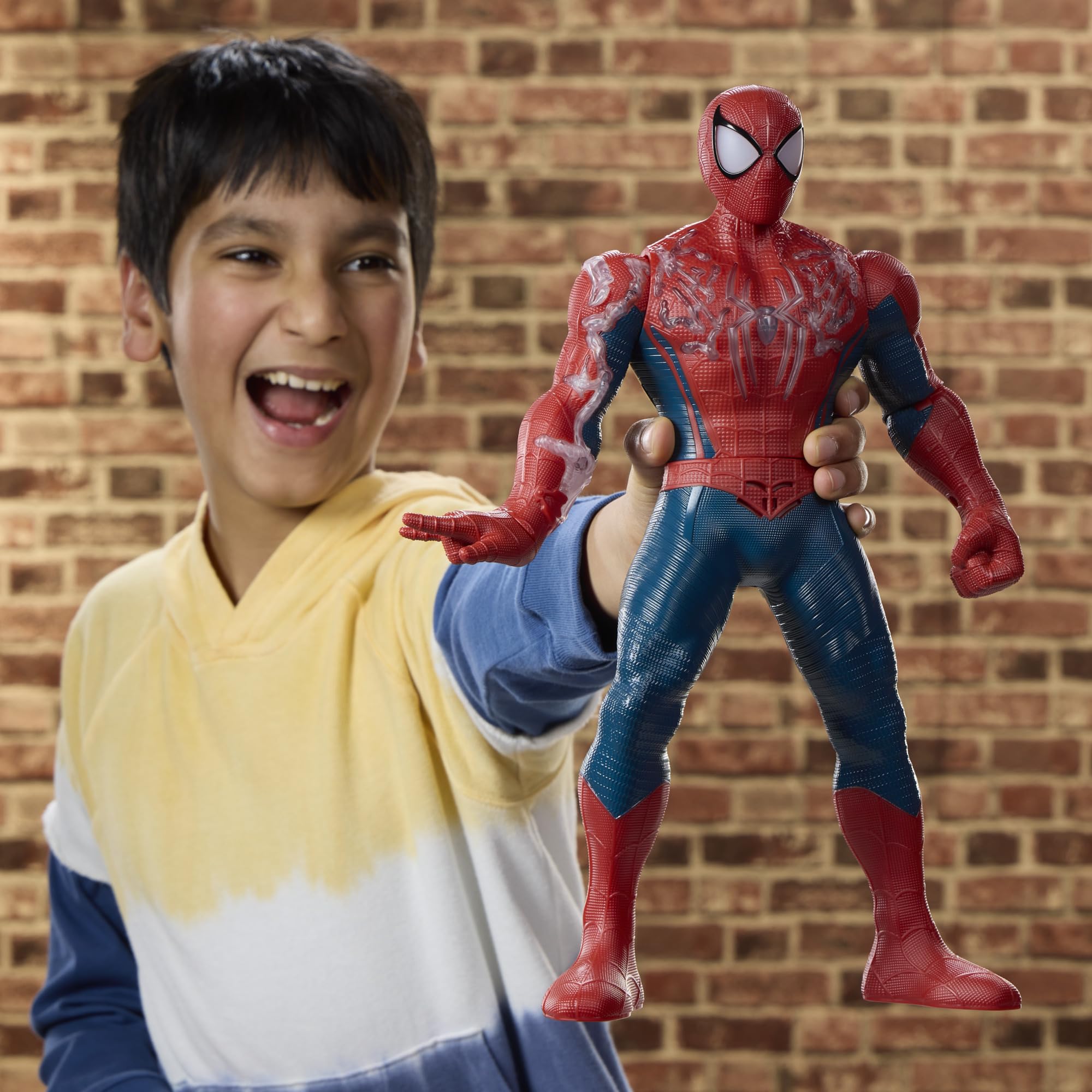 Marvel Spider-Man: Brand New Day, Spider-Man Energizado, Figura de acción electrónica, 36, 8 cm, Juguetes y Figuras Infantiles de superhéroe, A Partir de 4 años