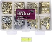 Stepcool 225pcs Heavy Duty Picture Hangers Kit - 120lb Hooks, Nails, Wires, D-Rings, Sawtooth Hangers & Storage Case