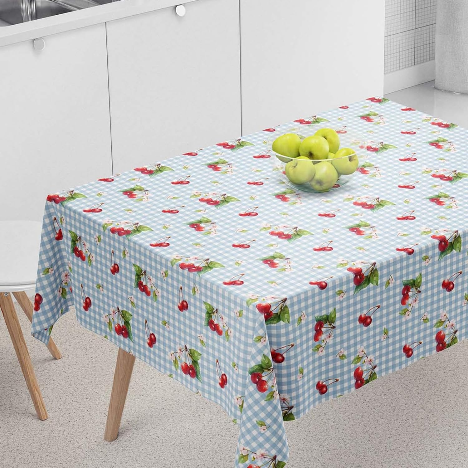 Rectangular & Round Tablecloth for Dining & Picnic | Botanical Print Fabric Table Cover for Indoor Outdoor Tables | Durable Table Cloth for Kitchen, Parties, Holidays & Everyday Use