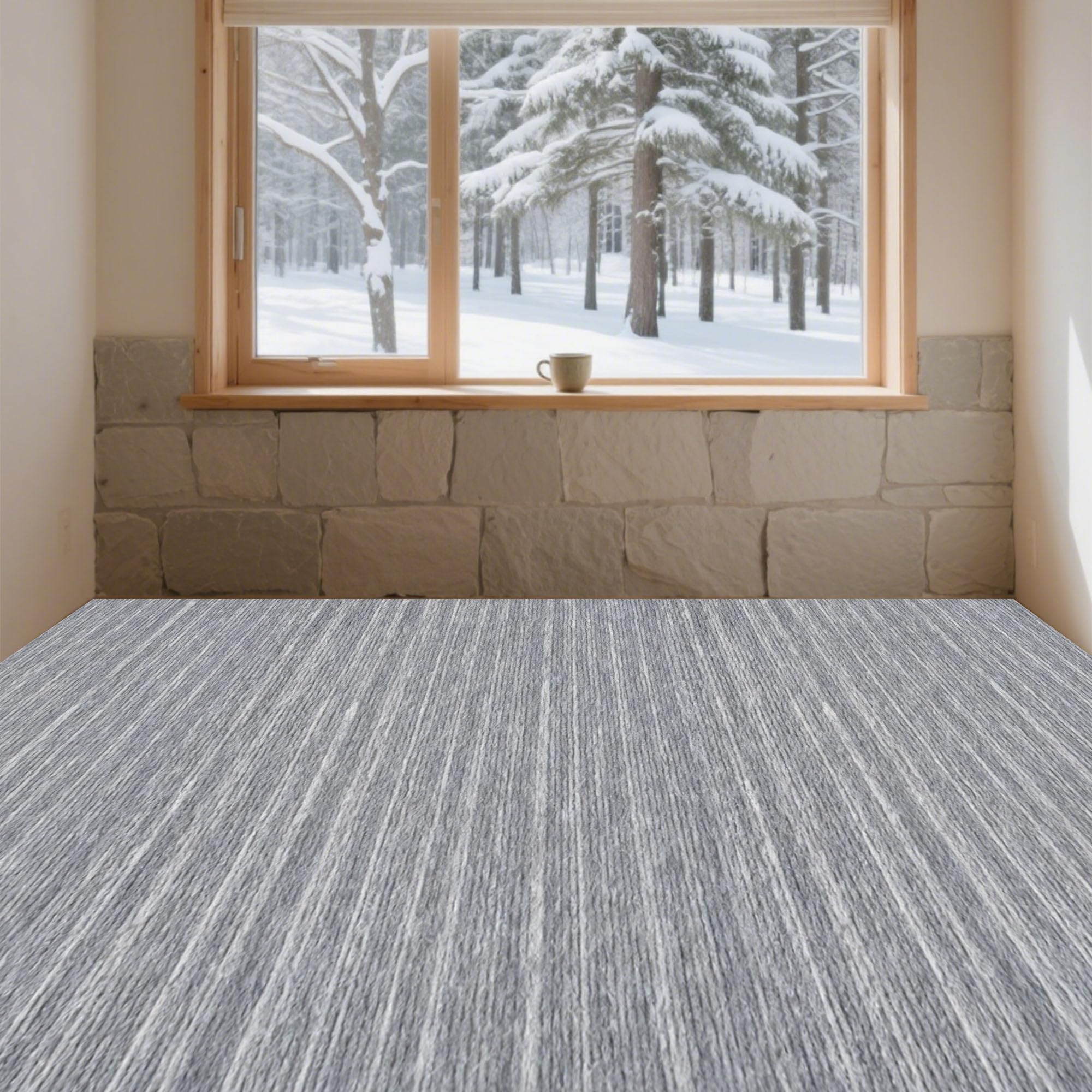 Feutre aiguilleté isolant contre le froid et insonorisant 150 x 690 cm gris