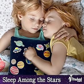 Pinwheel Crafts Beginner Sewing Kit for Kids 8-12 with Telescope - Astronomy Solar System Easy Sew Space Pillow Kit with Planet Patches - Make Your Own Plush Craft