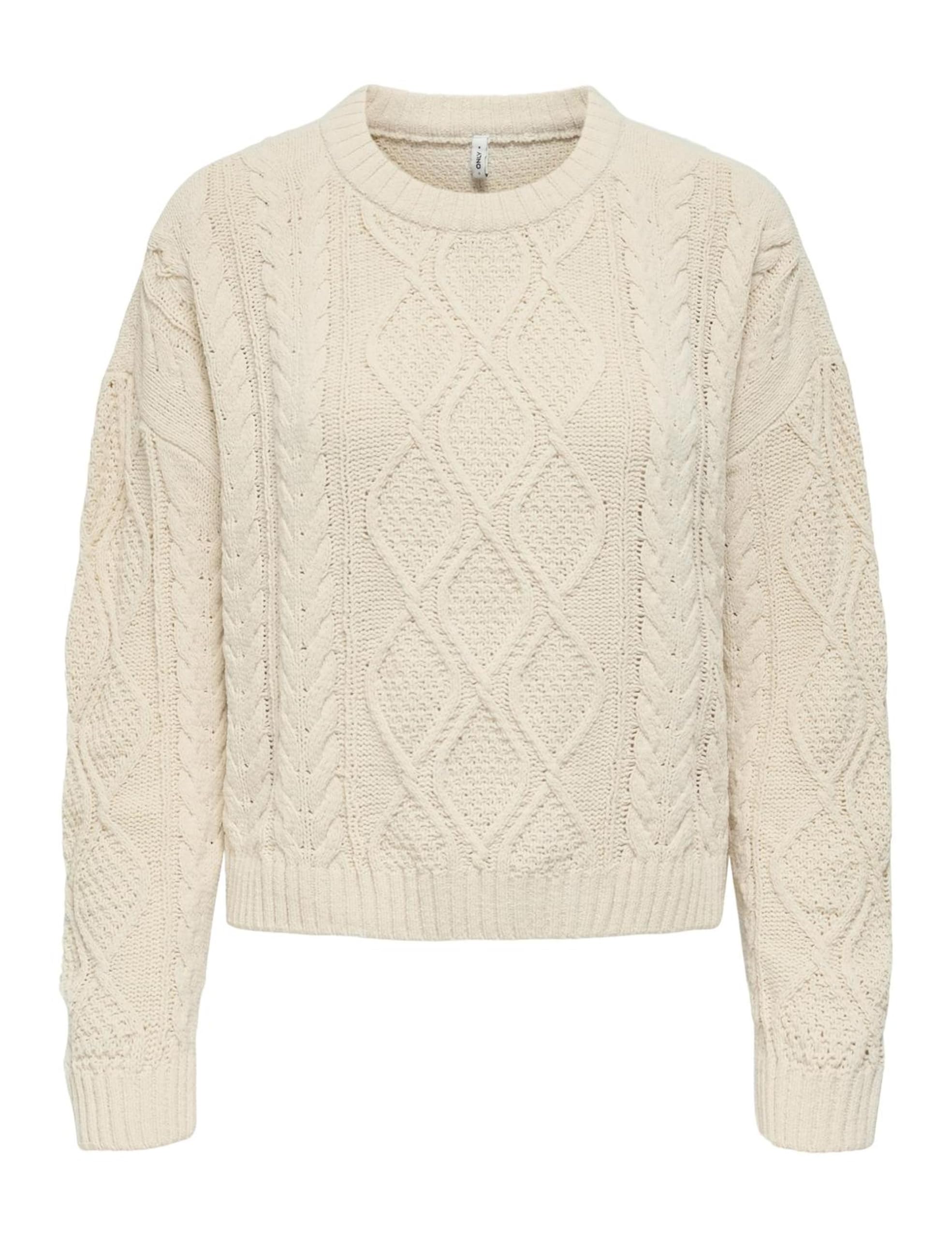 ONLY Damen Onlelly Life Ls Cable O-Neck Cc KNT Onlelly Life Ls Cable O-Neck Cc KNT (1er Pack)