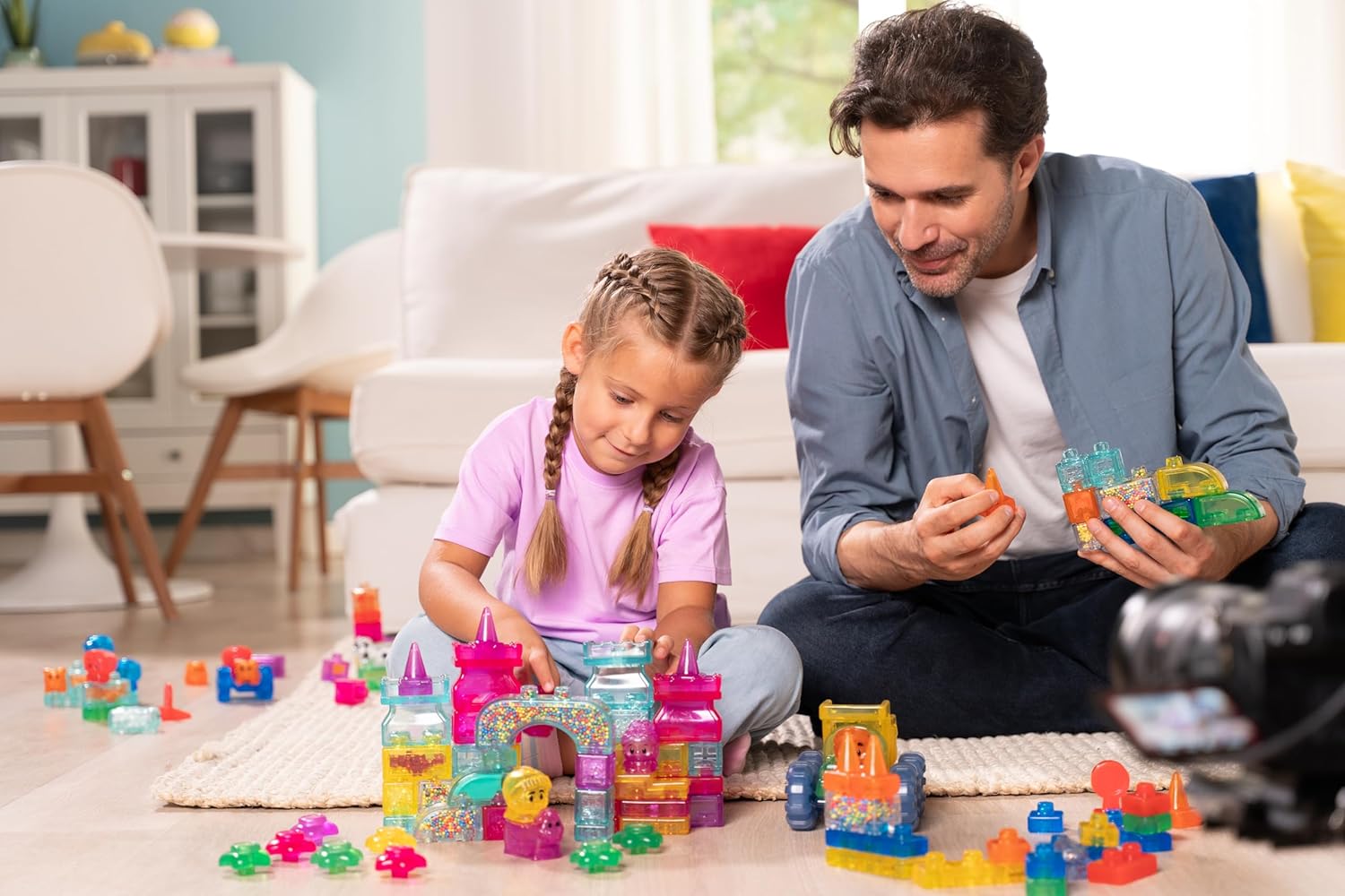 Jelly Blox Classic Castle Set | Includes 45 Pieces | Toddler & Preschool Building Blocks Kids Can Squeeze, Stretch, Squish | MESH ACCREDITED | Safety Tested & Ouch-Free | Sensory Play Toy for Ages 2+