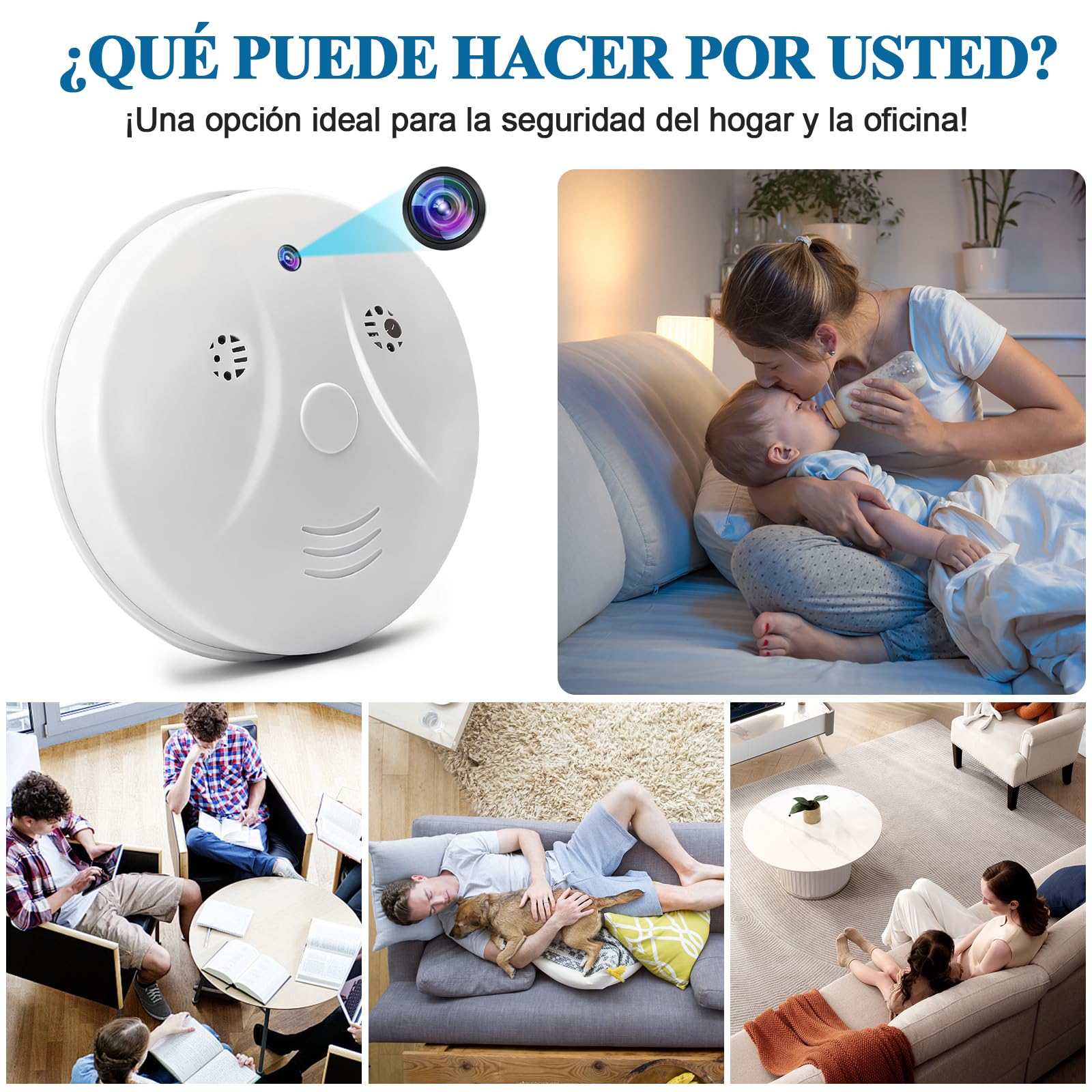 Cámara Oculta WiFi 5G, Cámara Espía Oculta en Detector de Humo | Mini Cámara Oculta Wifi, Cámara Espía Oculta HD 1080P con Detección de Movimiento y Visión Nocturna, Vista Remota