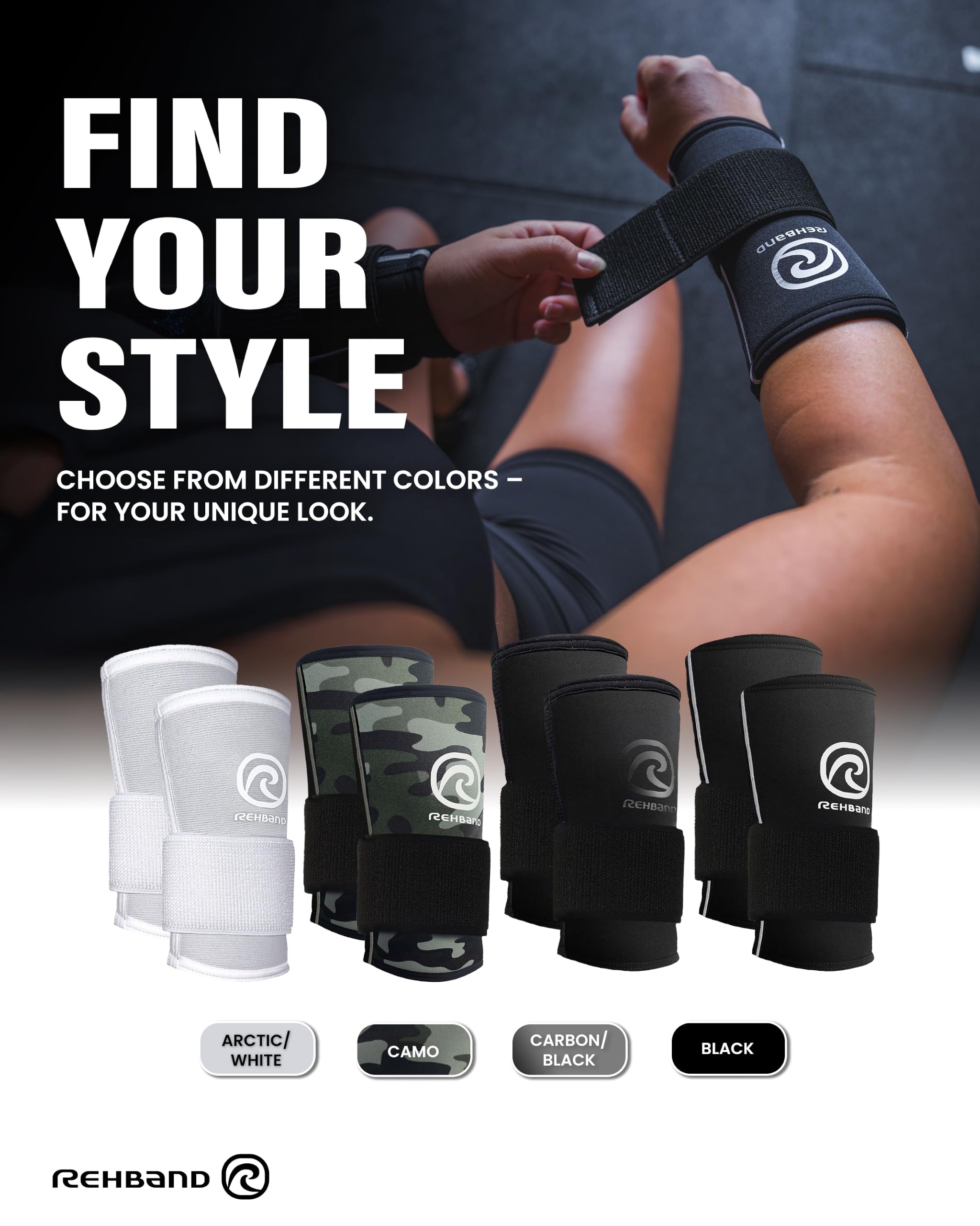Rehband RX Wrist Support Power MAX, Soporte de muñeca 3 en 1 para Fitness y Entrenamiento de Fuerza, Wrist Wrap de SBR/Neopreno de 5 mm Protege y estabiliza la muñeca,