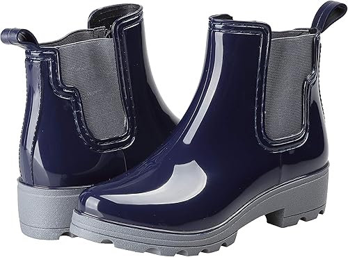 Miniatura 3 de Botas Chelsea de lluvia cortas para mujer, impermeables, antideslizantes en el tobillo