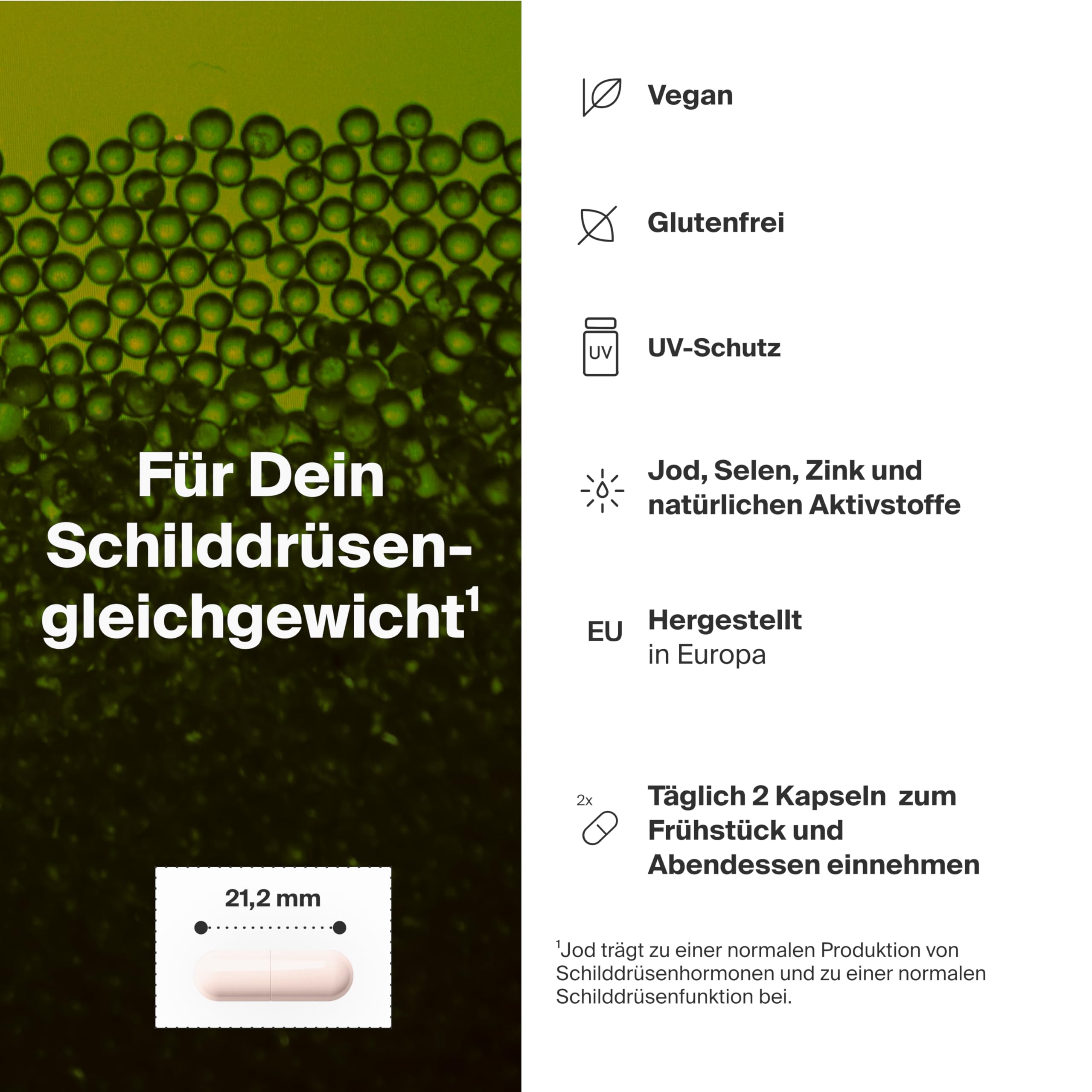 SCHILDDRÜSEN KOMPLEX – 30 Kapseln mit Jod, Selen, Zink & L-Tyrosin | Für Energie, Hormonbalance & Stoffwechsel | natürliche Unterstützung der Schilddrüsenfunktion | Vegan & laborgeprüft