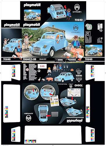 Miniatura 10 de PLAYMOBIL Classic Car 70640 Citroën 2 CV, pato con capucha extraíble, coleccionable para fanáticos de los coches, juguete para coleccionistas y