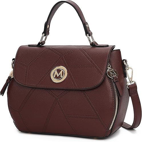 Miniatura 8 de MKF Collection Bolso bandolera de cuero vegano para mujer bolso cruzado con asa superior