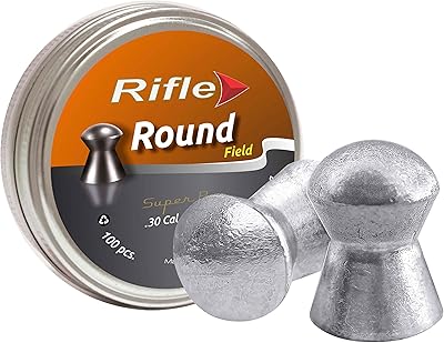 Rifle Premium Round Nose Air Gun Pellets | .30 Caliber | 7.62 mm |45.68 gr | Rounded Head for Target Shooting and Hunting | 100 Count