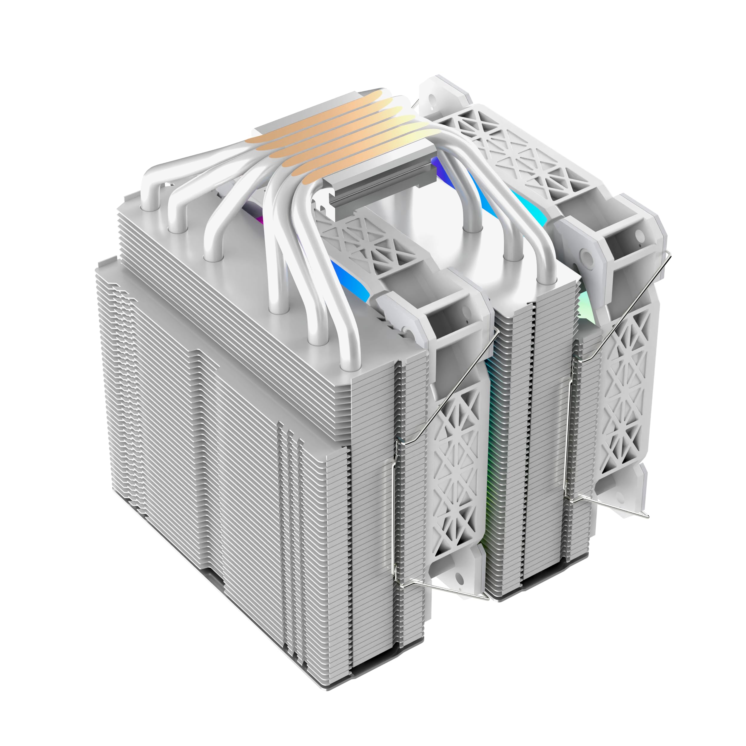 Nfortec Sculptor X2 disipador CPU ARGB 240W TDP doble ventilador 120mm Intel AMD blanco