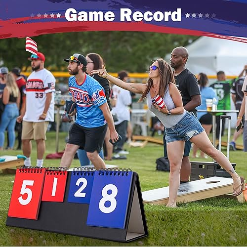 Miniatura 6 de Cornhole Board Set Outdoor Game-Includes 2 MDF Wood Boards 4x2 Feet, Set of 8 Corn Hole Bean Bag Corn Hole Set