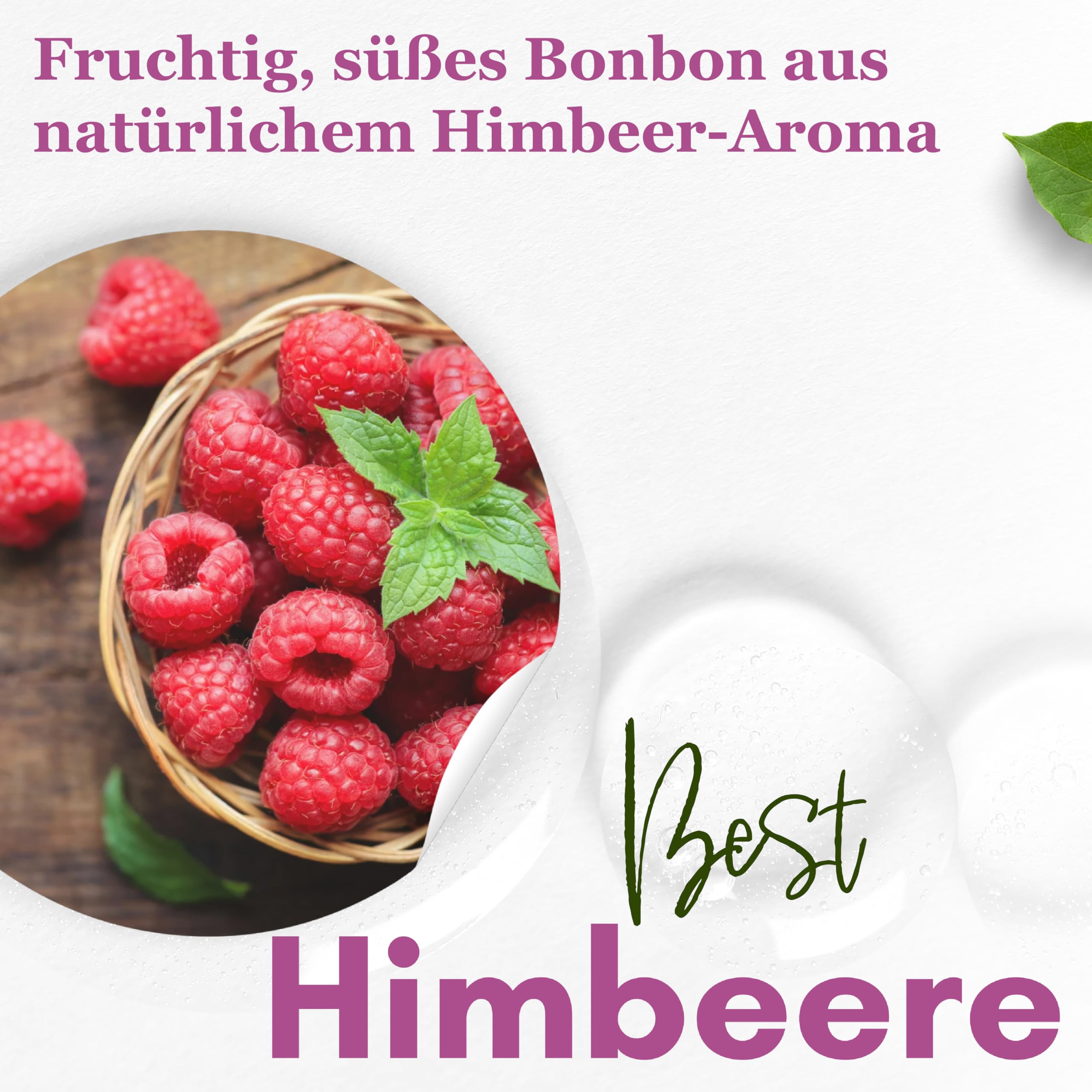 WILHELM Müller Himbeer Bonbons - Fruchtbonbons wie früher - Fruchtige Bonbons mit Himbeer Geschmack - Süßigkeiten im praktischen Beutel aus Deutschland - 2500g