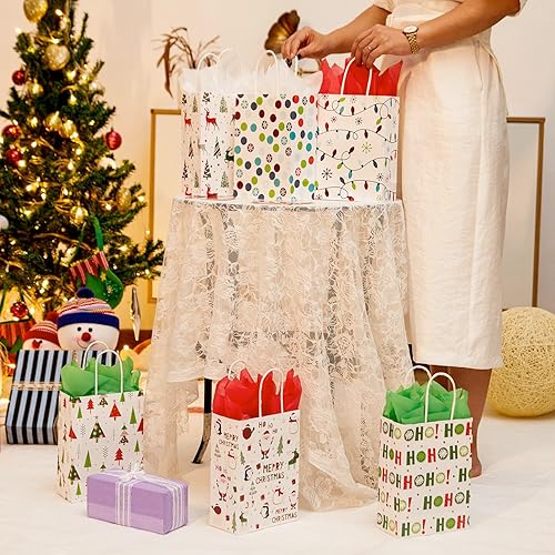 Miniatura 6 de SUNCOLOR Paquete de 30 bolsas pequeñas de regalo de Navidad