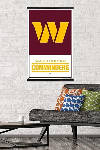 Miniatura 8 de Trends International NFL Washington Commanders - Póster de pared con logotipo 22, 22.375 x 34 pulgadas, paquete de póster y montaje