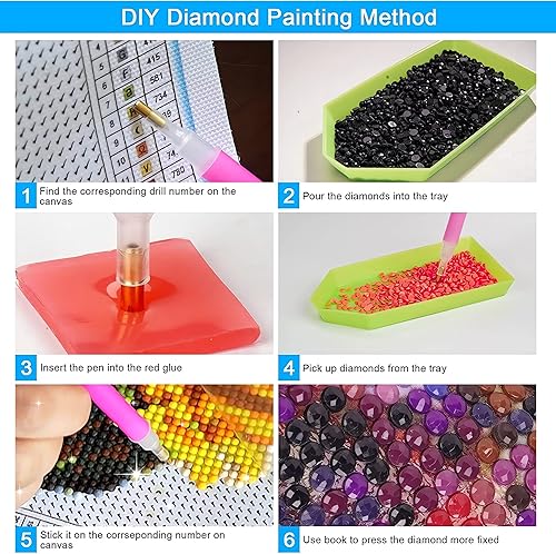 Miniatura 6 de LETISH Taylor - Pintura de diamante 5D para adultos, kit de pintura de diamantes para bricolaje, arte para pared, decoración del hogar, manualidades