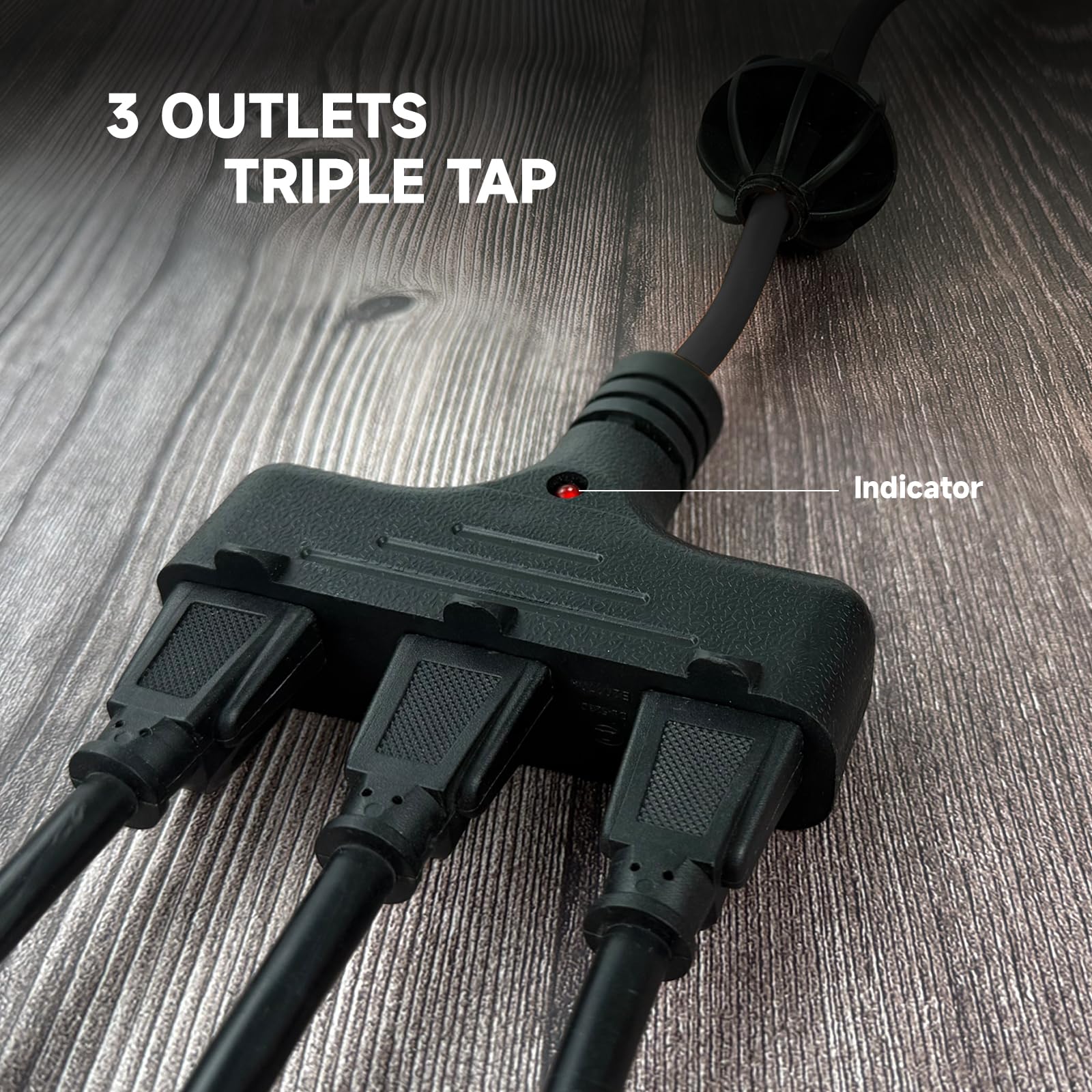 EP - Carrete de cable de extensión retráctil de 30 pies, cable de alimentación SJTW de 16/3 con 3 tomas eléctricas, montaje en techo o pared, interruptor de circuito de 10 amperios, placa de metal,