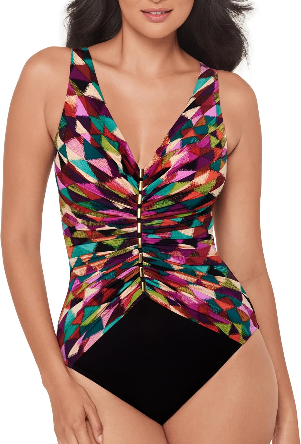 Miraclesuit Women's Swimwear Charmer Soft Cup Tummy Control One Piece Swimsuit