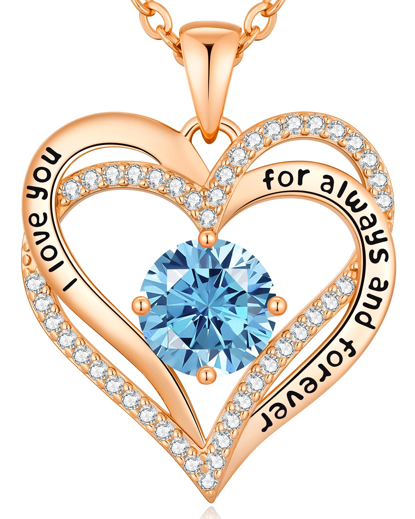 CDE Kette Damen Herz Anhänger Halskette für Frauen Schmuck Geburtstags Geschenk für Sie Freundin Weihnachten Valentinstag Muttertags Geschenk Hochzeit Jubiläum