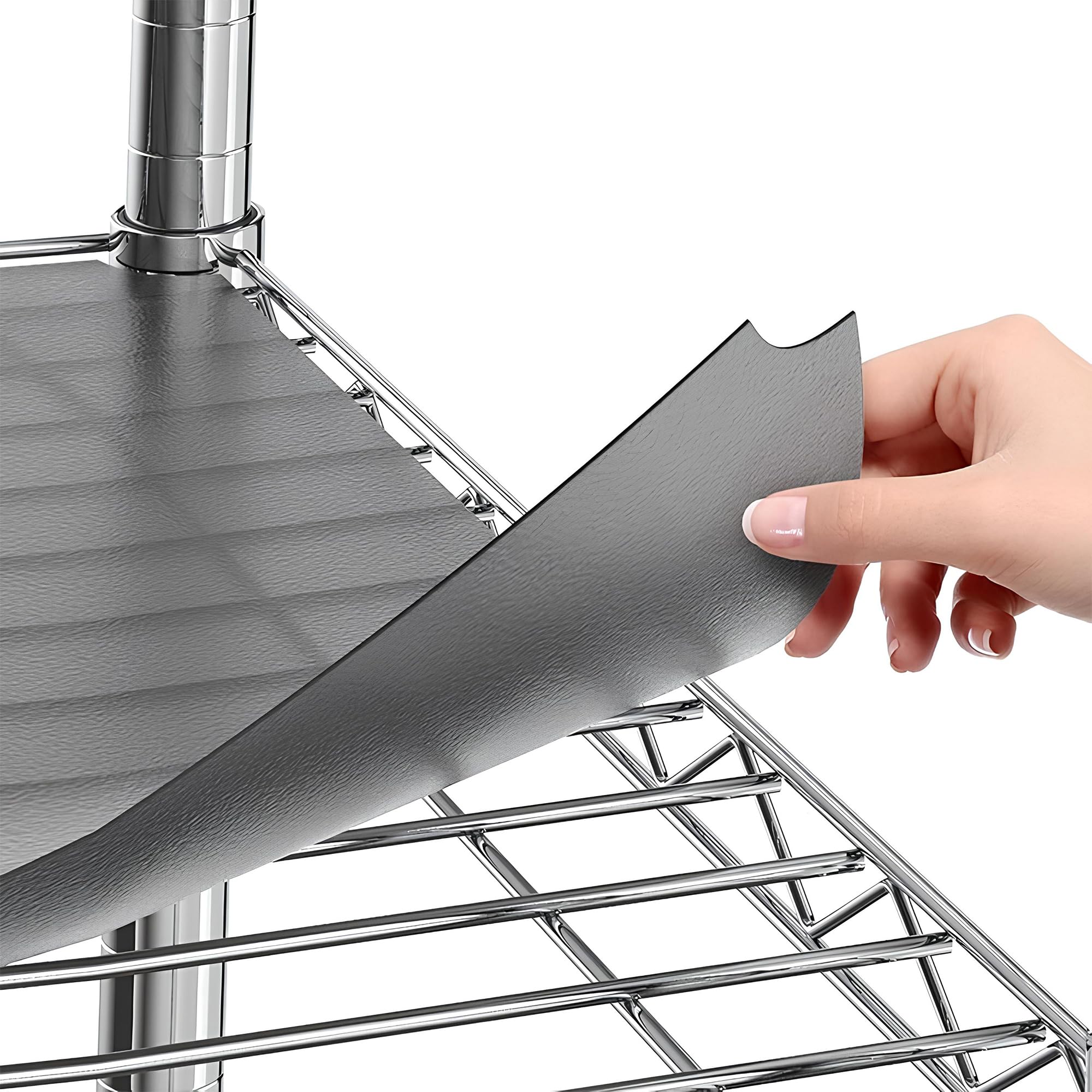 Sterling Shelf Liners 14 x 24 (Set of 3), Graphite : Set of 3 Shelf Liners for Wire Shelf Liner, Fits Sandusky Wire Shelves - (Graphite, 14 x 24)