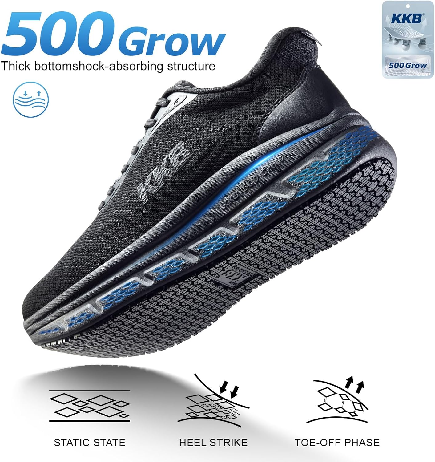 Non Slip Work Shoes Women Slip-On Walking Shoes for Women Waterproof Sneakers for Restaurant Kitchen Nursing with Arch Fit Support Orthopedic - Image 2