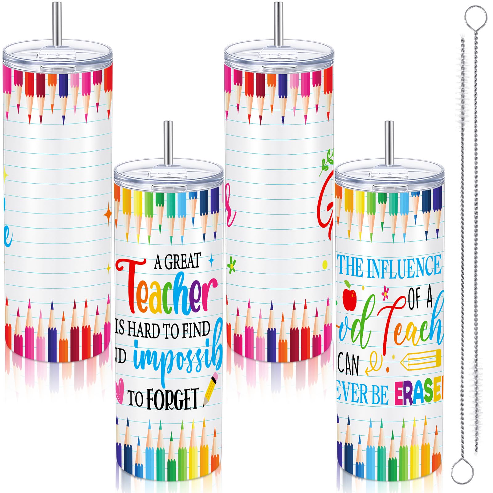 Gobelet à eau en acier inoxydable Patelai de 591 ml avec paille et couvercle