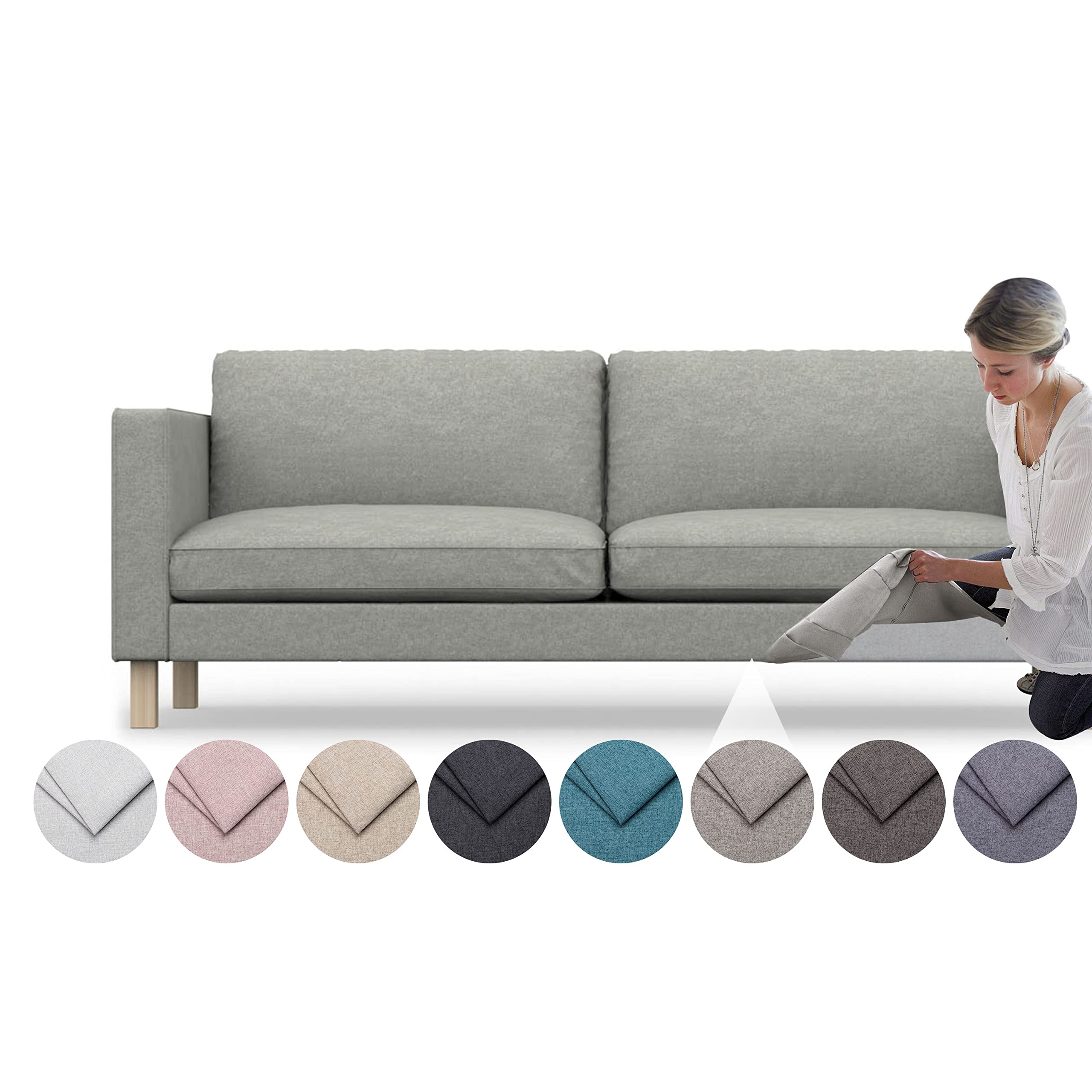 Amazon.com: comfortly | Cover for Karlstad 3 Seat Sofa
