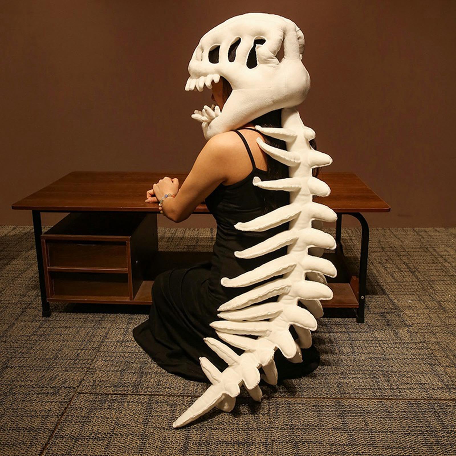 Qianly Accessori realistici per costume da scheletro di dinosauro per Halloween, cosplay.