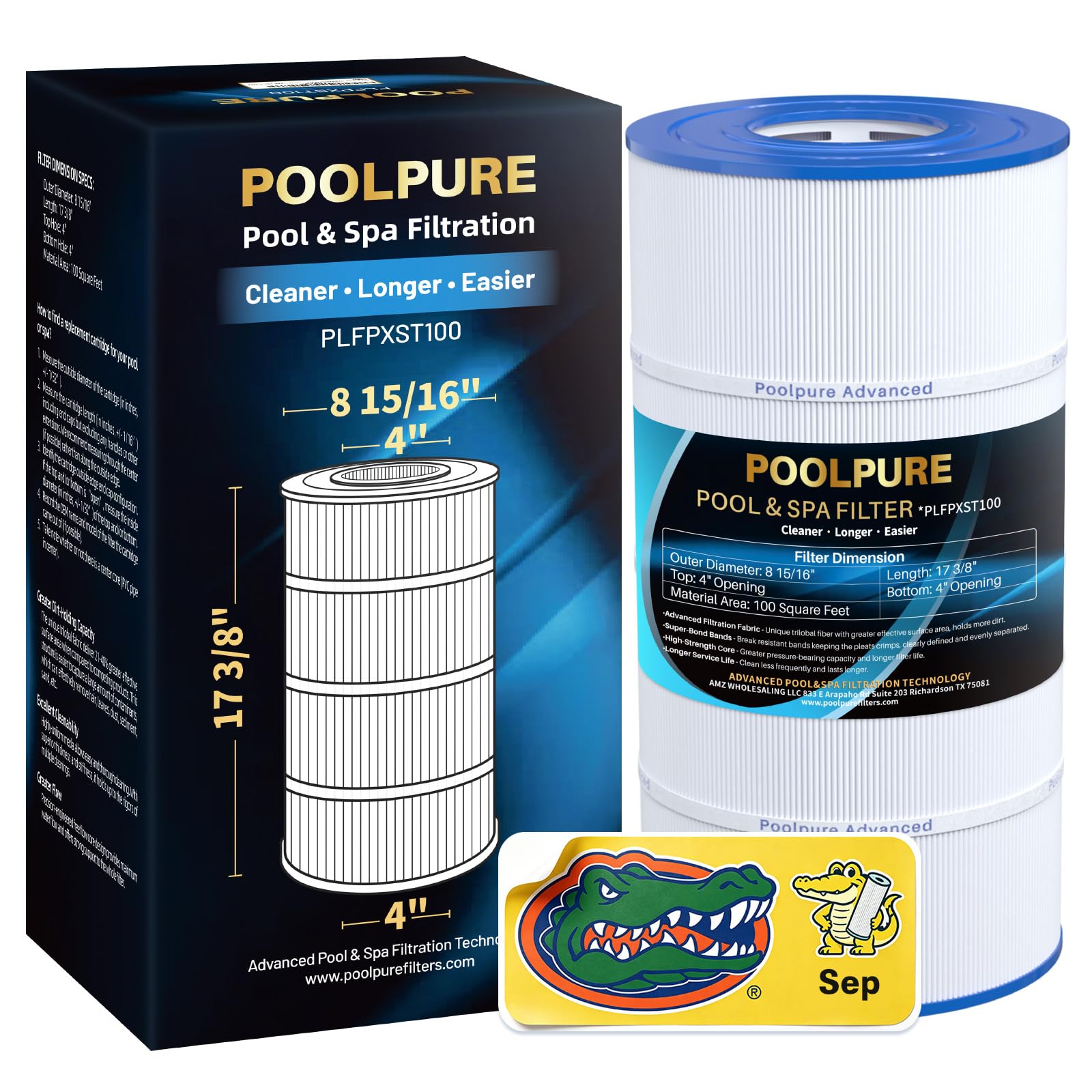 POOLPURE PXST100 Pool Filter Replaces Hayward X-Stream CC1000 1PACK