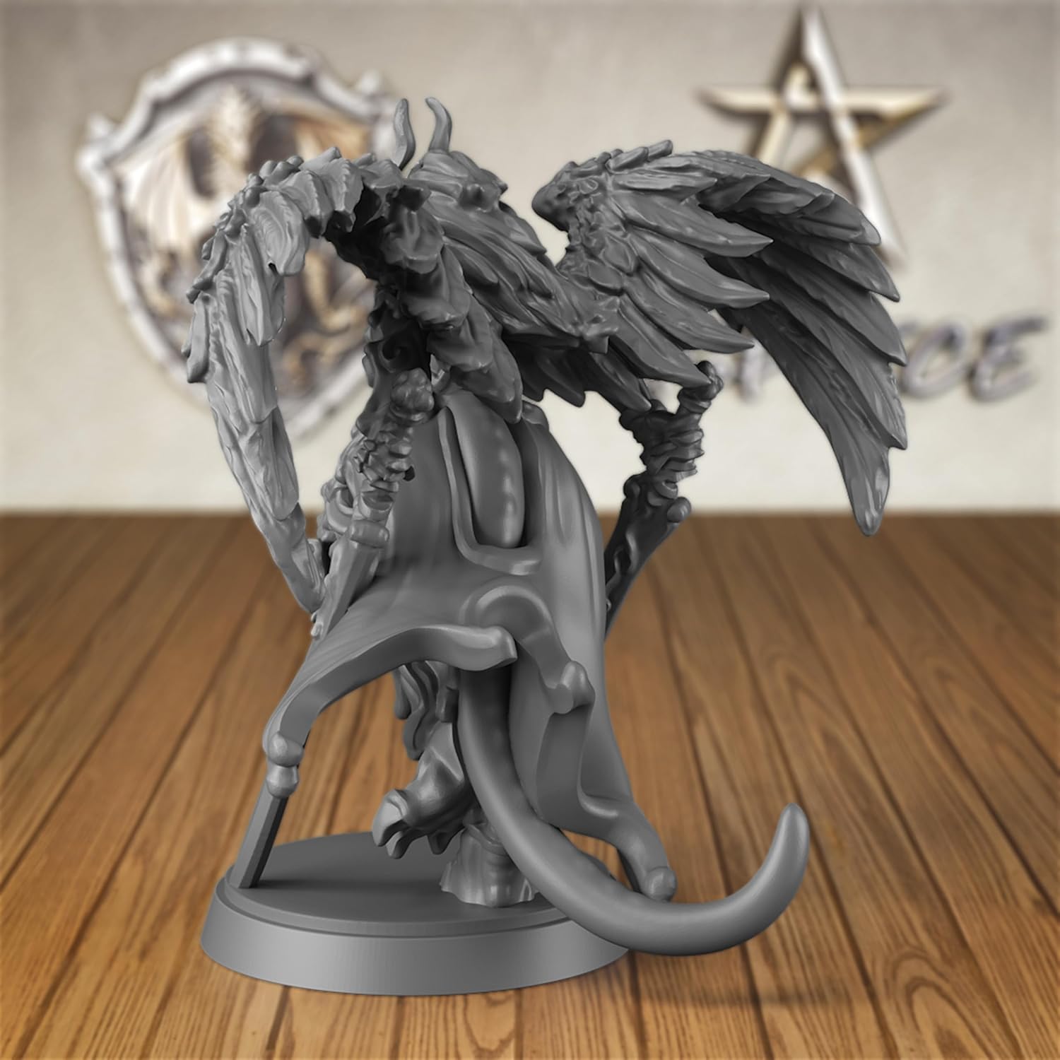 AUSPDICE Angel Fighter DND Miniatures for RPG, Dark Angel Miniature Figure Suitable Fantasy Role-Playing Games-S140