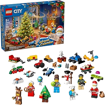 LEGO City Advent Calendar 2025 Holiday Countdown Playset with Santa and Mrs. Claus Minifigures