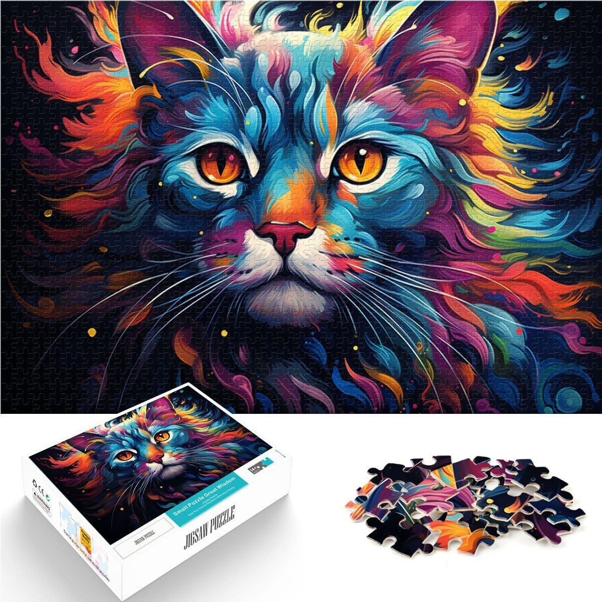 Jigsaw Puzzles for Adults 2000 Pieces Color cat Home Decoration Jigsaw Puzzles 27.56 in x39.37 in Great Gift for and teenager Age 14 Years Up โ image 1