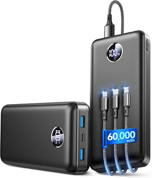 IAPOS 60000mAh 22.5W Fast Charge Portable Charger, for 5-Devices Power Bank