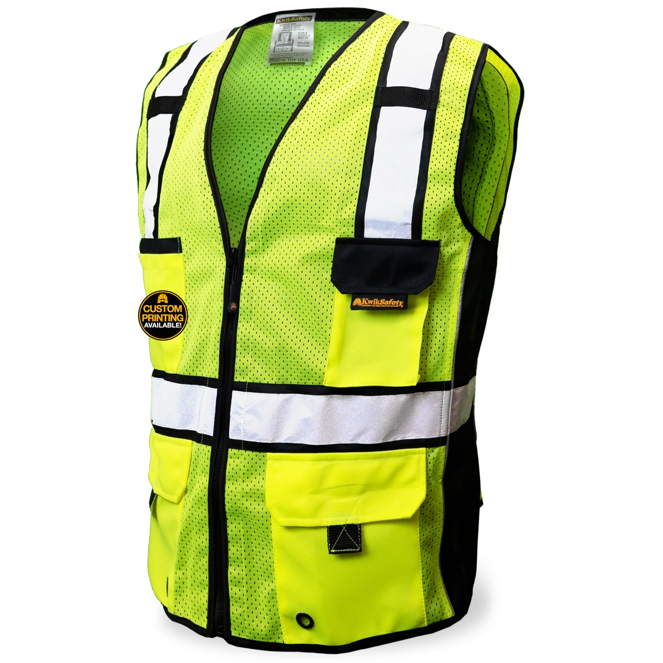 KwikSafety - Charlotte, NC - RoadBOSS Econ & Premium Safety Vest Class 2 Reflective Vest ANSI OSHA Safety Vest for Men