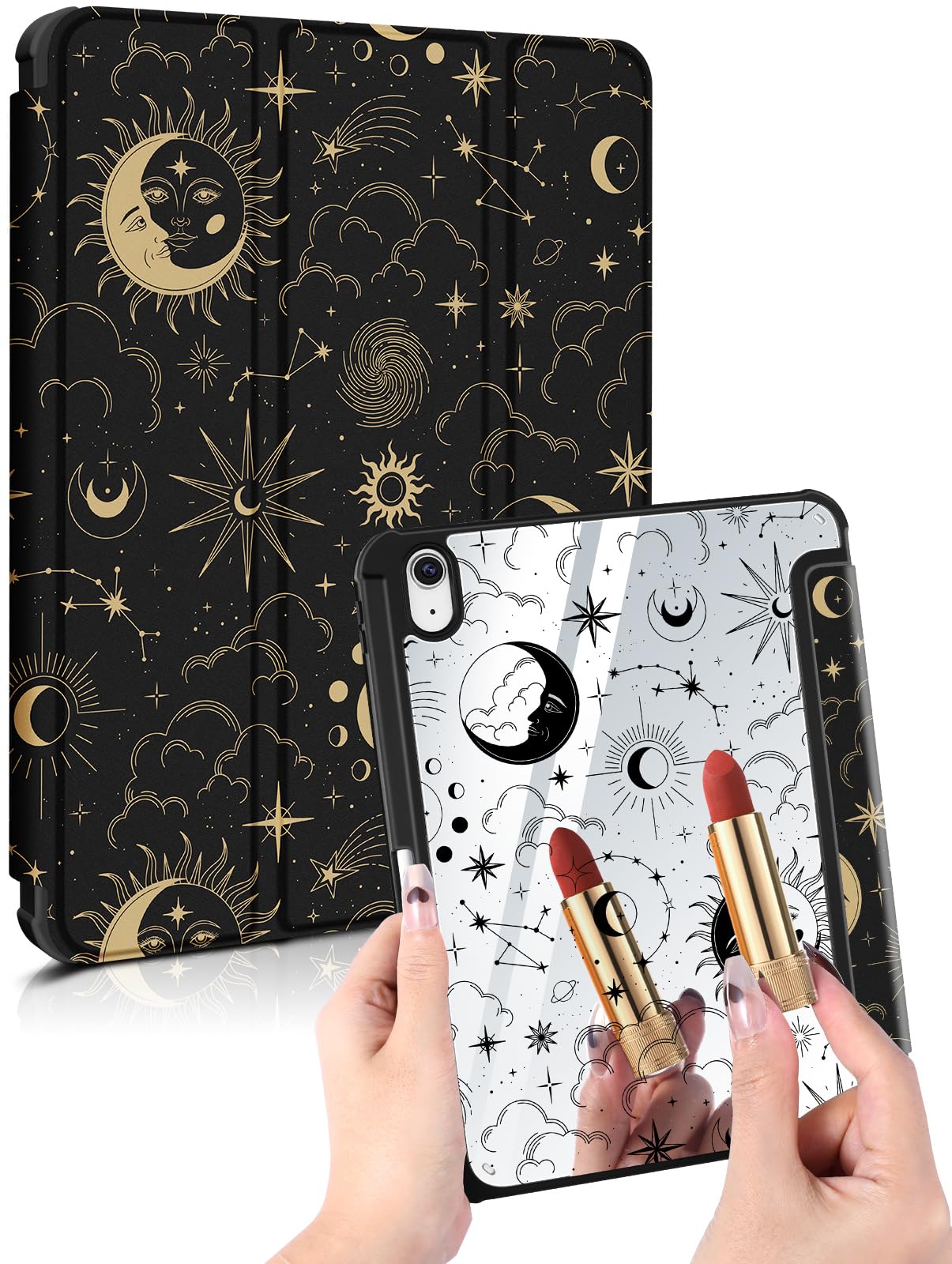 Buleens for iPad A16 Case/10th Generation Case - 10.9 Inch 2022 Trifold Tablet Case with Pen Holder for Women Girly Cute Aesthetic Auto Wake/Sleep