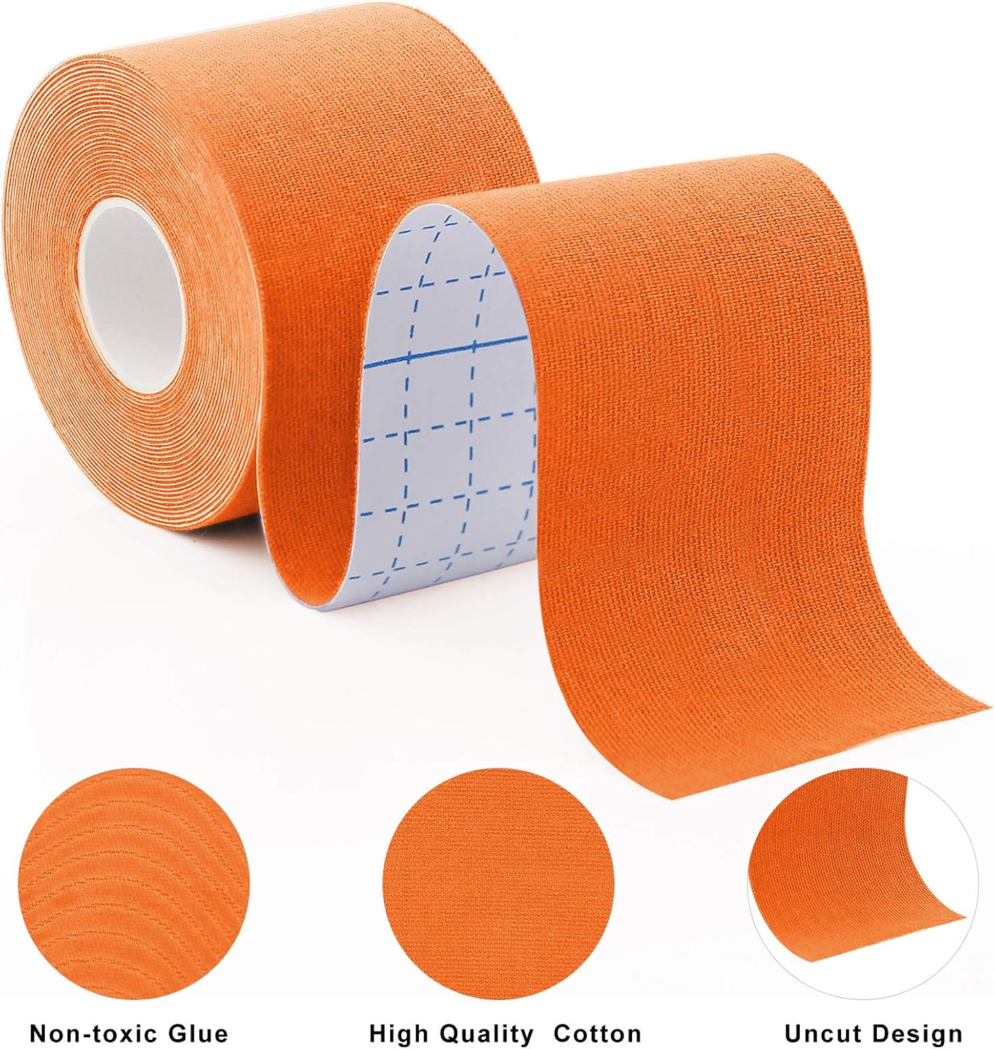 Exсluѕіvе Dіѕсоunt 70% Prісе MUEUSS Kinesiology Tape Uncut Tape Waterproof Elastic Sports Tape (1roll Orange)