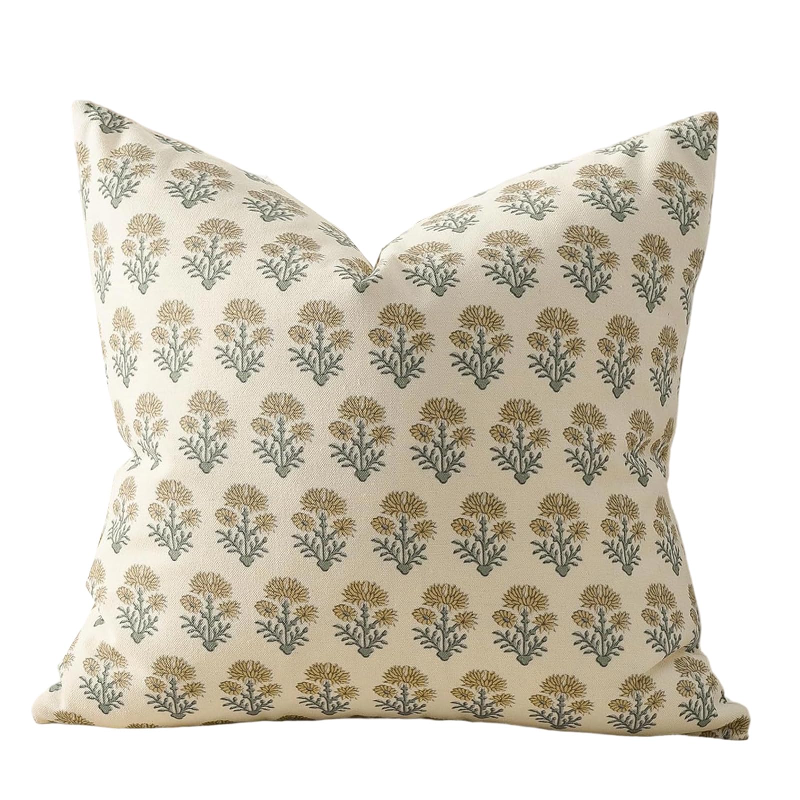 Pangboer E Sofa Decor Pillow Cover 45 X 45 Cm Beig Floral Garden Linen-Look Cushion Cas For Bedroom Reading Corner Hom Decorativ Pillow Cover Floral Garden Cushion Cas Linen Look Accent Neutral Sofa Decor
