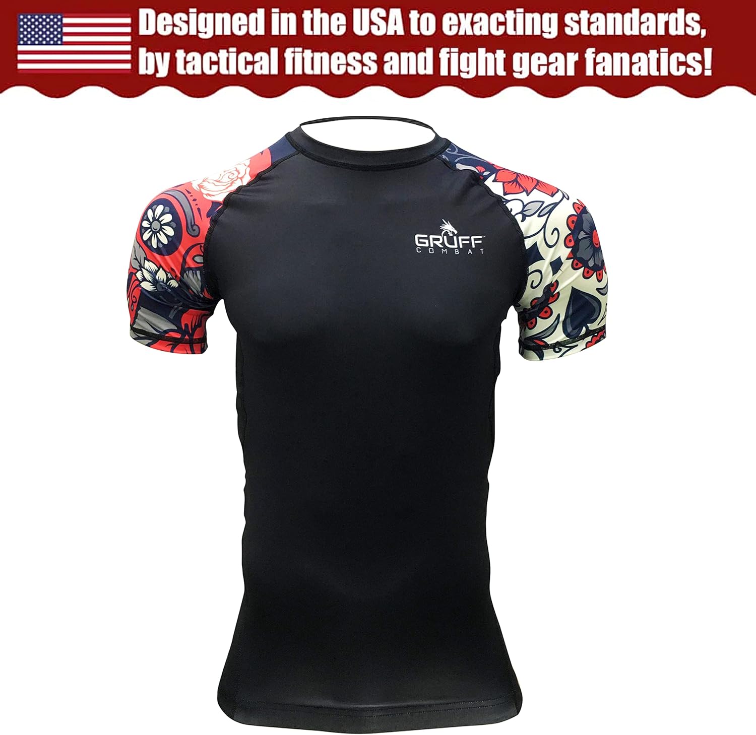 BJJ Rash Guards Grappling MMA Jiu Jitsu No Gi UFC Shirt Fight Wear, Short Sleeves