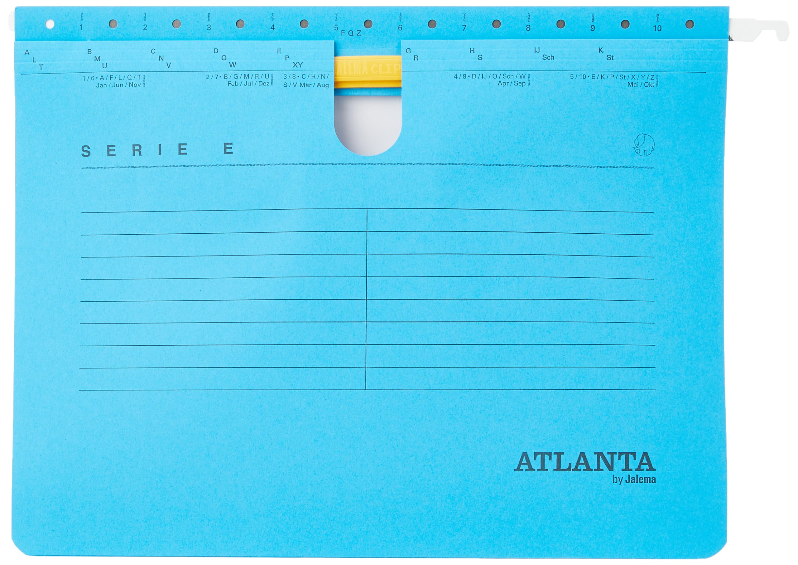 Jalema 2655834600 E Series Hängeschnell A4 Report File with Clip Pack of 25 Blue
