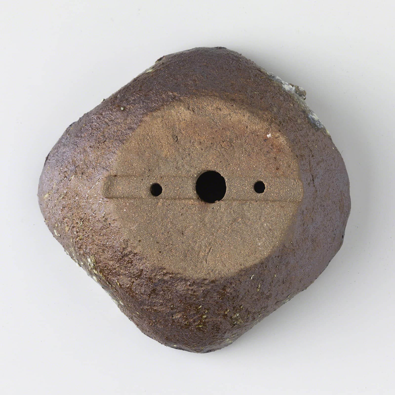 Wazakura Shigaraki Vaso per Bonsai in Ceramica a Forma di Foglia Fatto a Mano con Foro di Drenaggio 15cm Realizzato in Giappone, Ciotola per Piante Grasse - Marrone