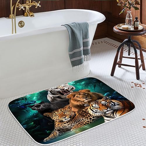 Miniatura 3 de Final Friday Alfombra de baño antideslizante con diseño náutico de tortugas marinas, océano, playa, animales, decoración de baño, alfombra para