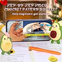 Vista 2 de Crochetta Kit de ganchillo para principiantes, kit de inicio de ganchillo para principiantes con tutoriales en video paso a paso, kits