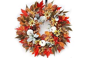 Stunning 24 Inch Fall Wreath for Front Door