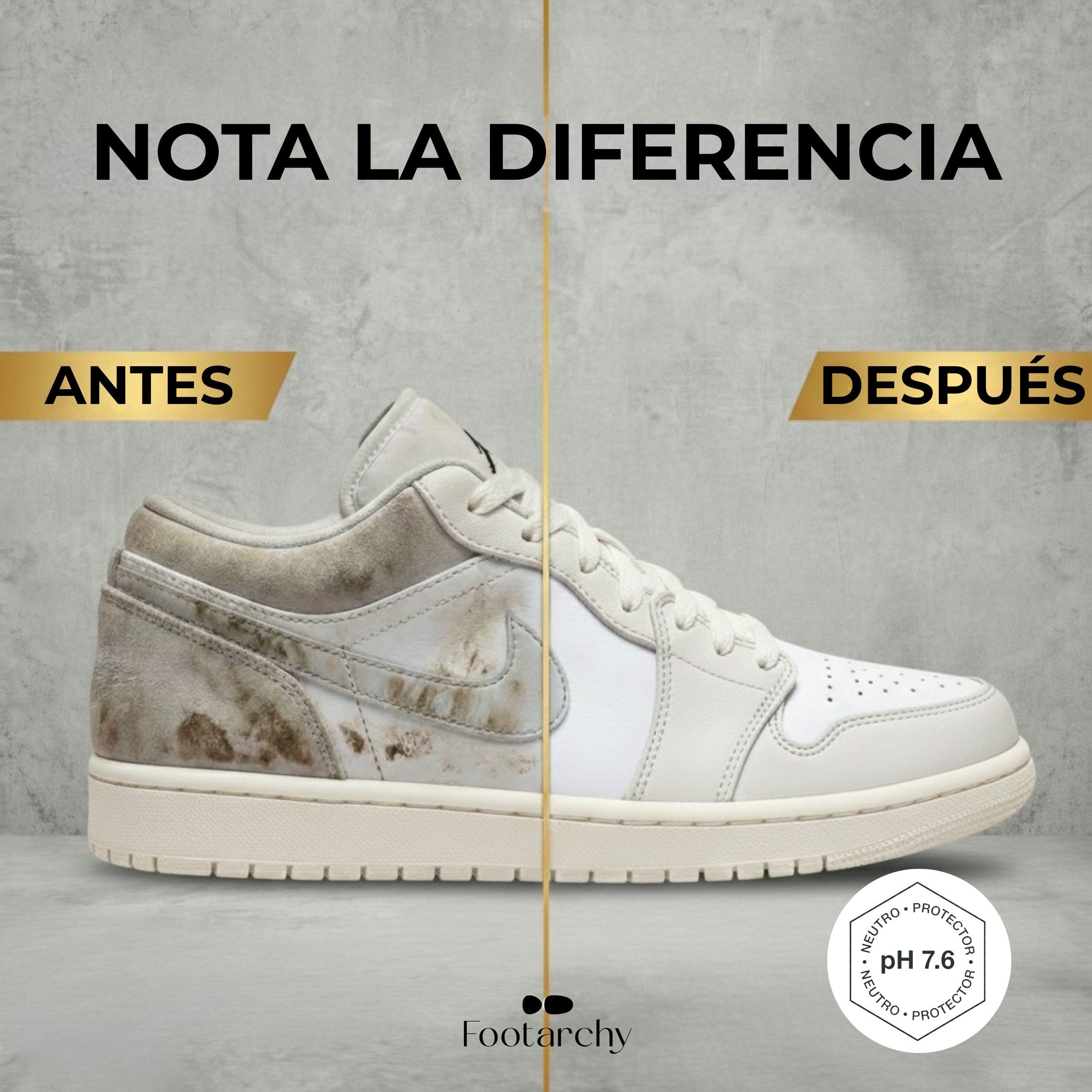 Footarchy Limpiador de Zapatillas en Espuma 150ml - Jabón para Limpiar Zapatos sin Agua - Secado Rápido para Cuero, Tela, Goma y Plásticos — view 2