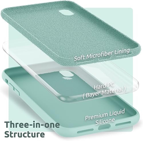 Miniatura 5 de SURPHY - Carcasa de silicona para iPhone XR, suave, a prueba de golpes, con forro de microfibra, compatible con iPhone XR (2018) de 6.1 pulgadas,