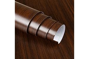 JSEVEM Dark Brown Walnut Wood Wallpaper