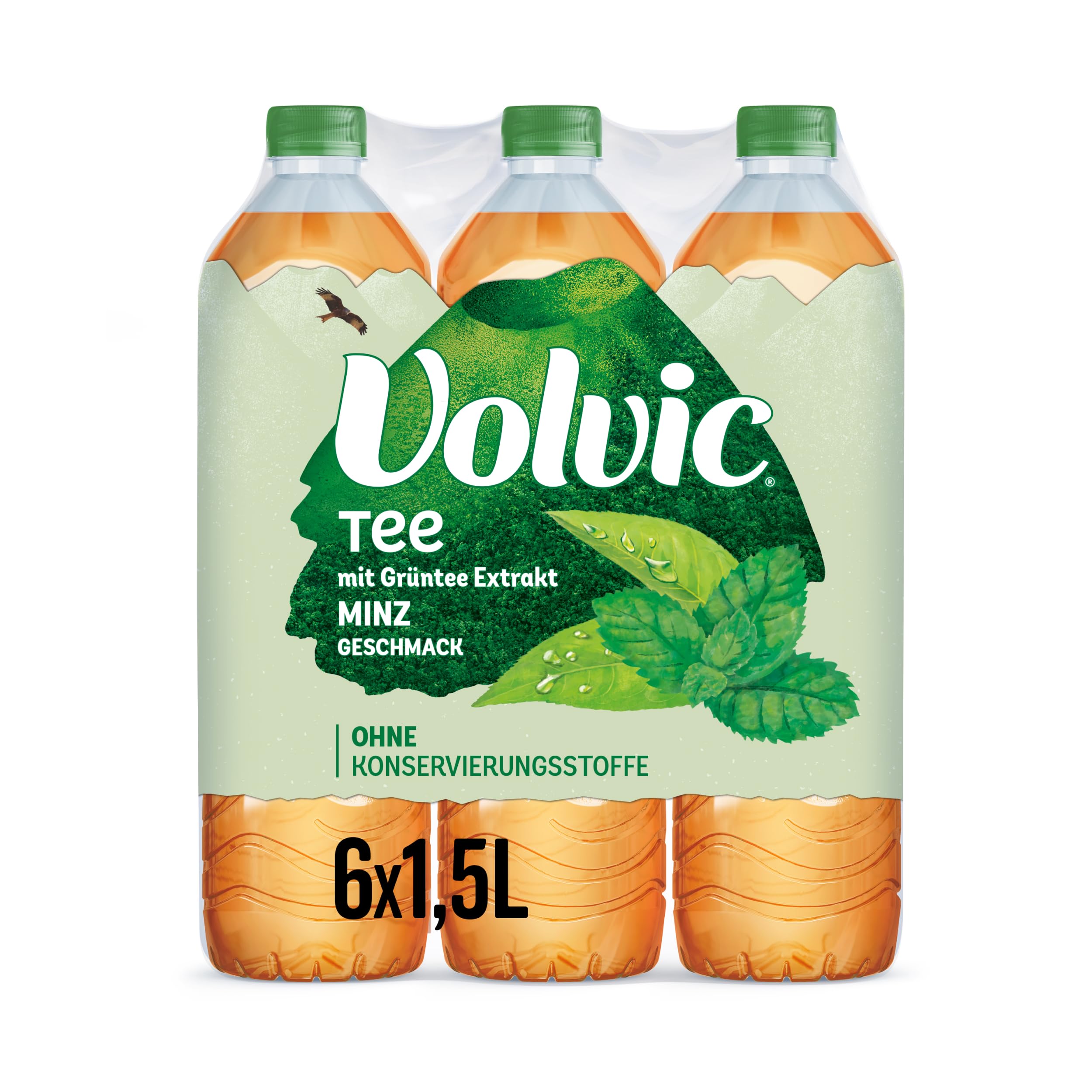 Volvic Erfrischungsgetränk Grüntee-Extrakt, 6er Pack (6 x 1.5 l)