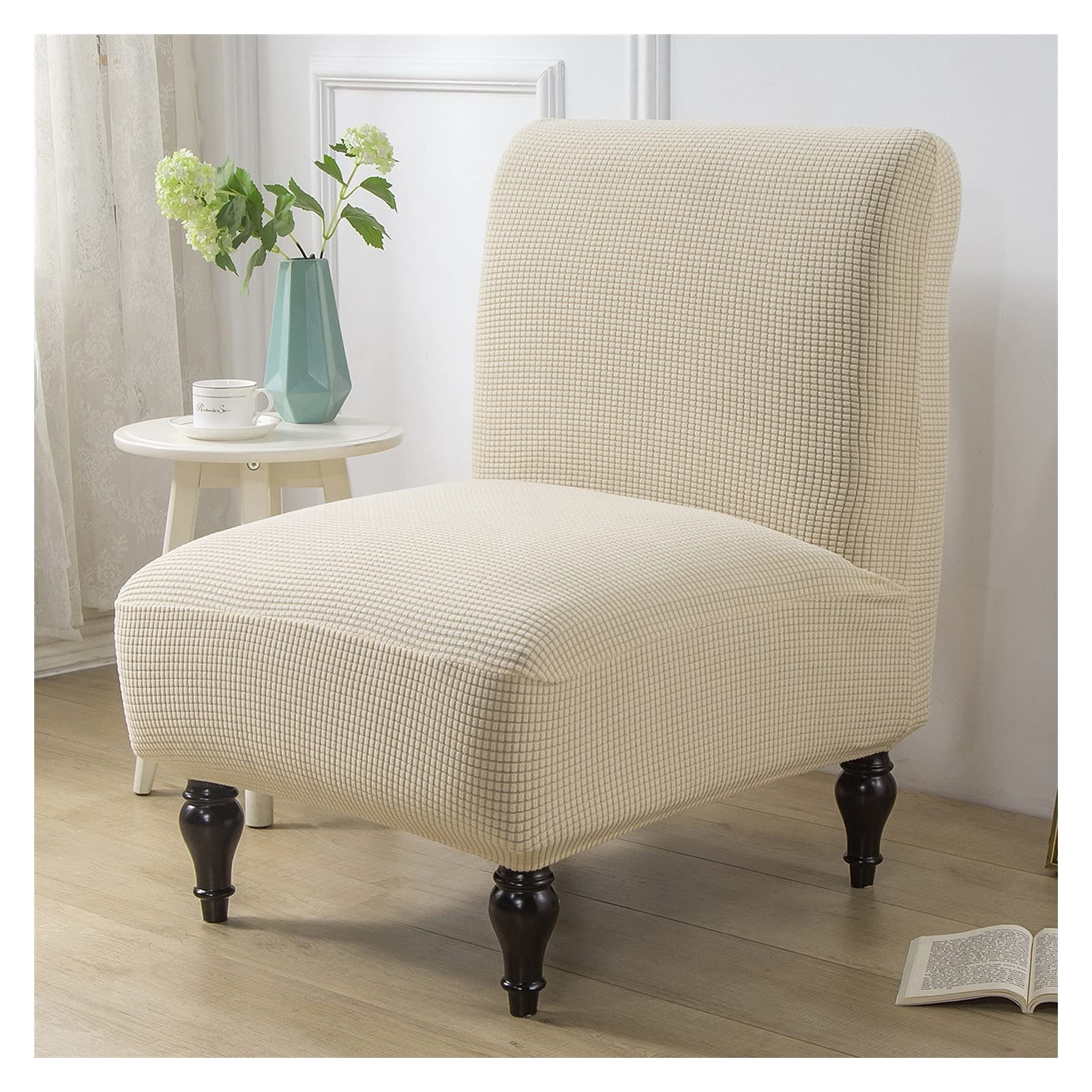 Coprisedia Elasticizzato Senza Braccioli - Fodera Antiscivolo Per Soggiorno, Design Stampato - Foto 12