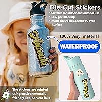 Vista 4 de Calcomanía personalizada con nombre 3D, calcomanía personalizada con nombre, calcomanías de texto personalizadas divertidas para hombres, niños