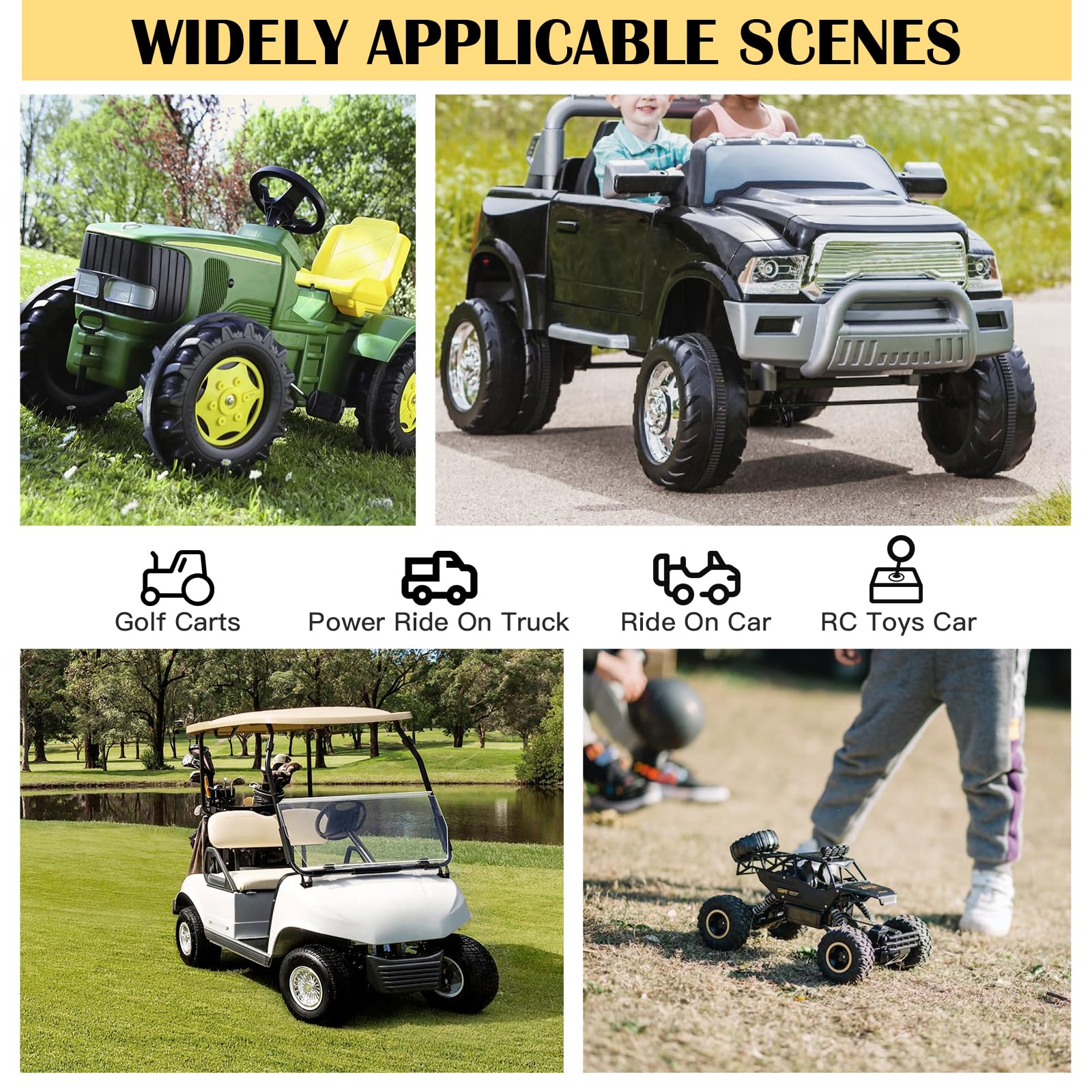 Paquete de 2 adaptadores de rueda eléctrica compatibles con batería Dewalt de 20 V, kit de conversión de energía para auto de juguete RC DIY, camión de paseo, herramienta eléctrica, conector de